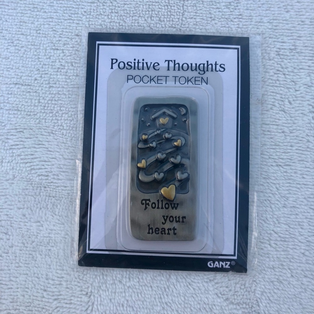 Positive Thoughts Pocket Token New in Package Follow Your Heart